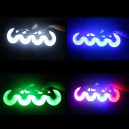 Luz LED piscando polia rodas de rolo, patinação de velocidade em linha, deslizando luz LED, 76mm - Image 1