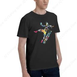 Handebol colorido gráfico de grandes dimensões t camisa camisetas para homens mulheres homem camiseta manga curta topos - Image 2
