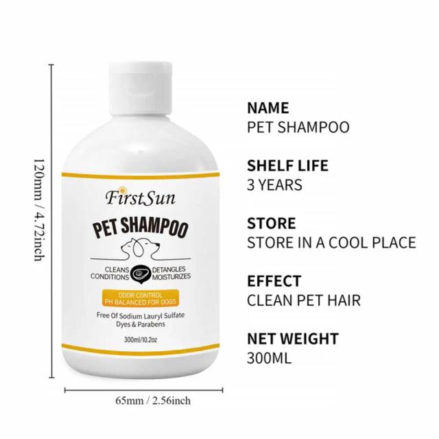 Shampoo Desodorizante 300ml para Animais com Coceira e Pele Irritada - Solução de Limpeza Ideal para Banho Pet