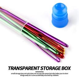 Agulhas de tapeçaria com ponta dobrada, 8 peças, fio de tricô, agulhas de tecelagem, curva de olho grande, agulha dobrada, tricô, crochê, acessórios de costura diy - Image 2