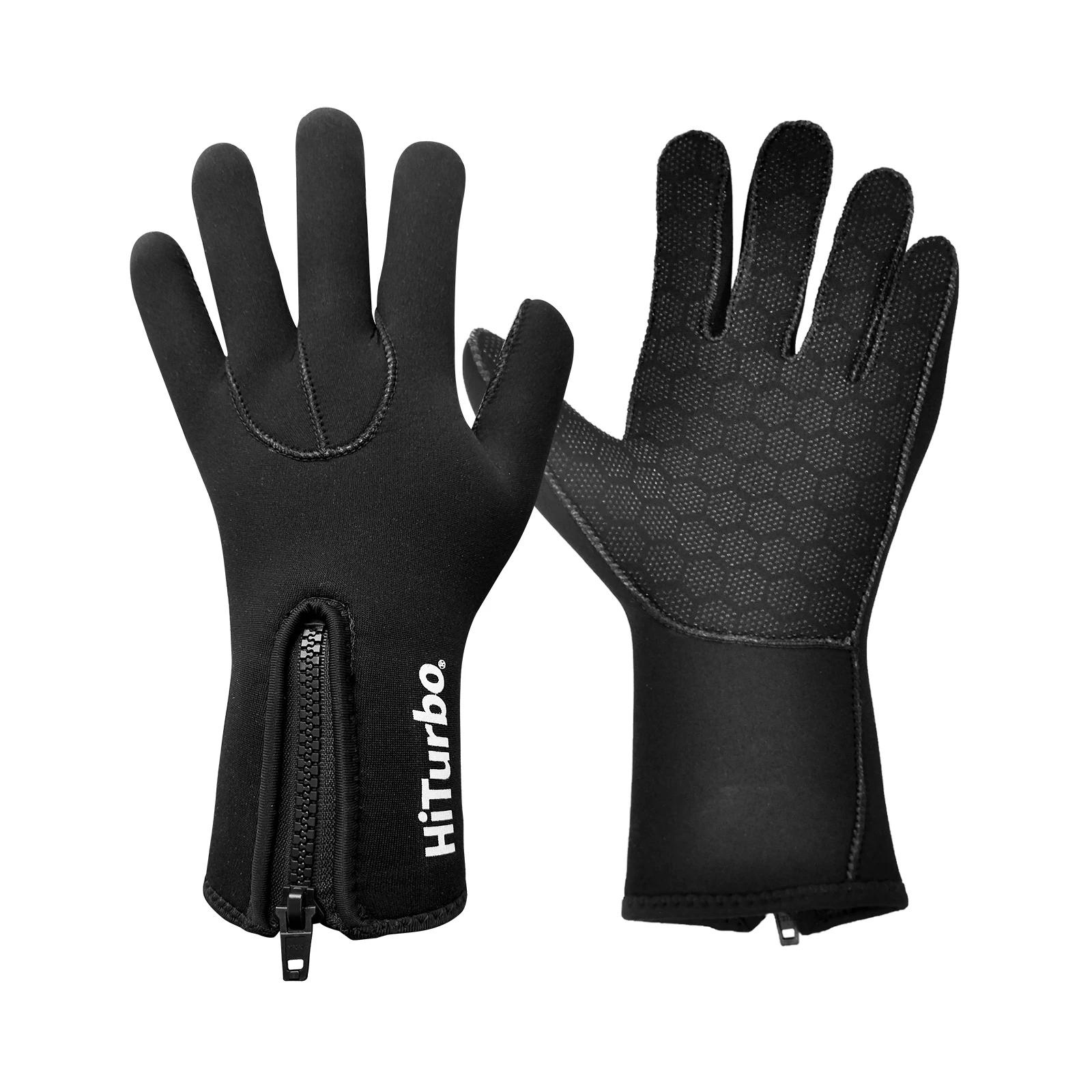 HiTurbo 3mm Neoprene Scuba Luvas Antiderrapante resistente à abrasão Cinco Dedo Luvas Para Surf, Caiaque Snorkeling Vela - Image 1