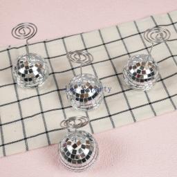 Disco Titular do Cartão com Espelho para Despedida de Solteira, Número Da Mesa, Clipes De Cartão De Nome, Decoração De Casamento, Decoração De Aniversário e Casamento, Espelho, Anos 50, 4PCs - Image 4