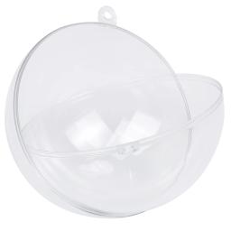 Transparente Open Plastic Ball Hanging Decorações, Tress, Ornamento Claro, Crianças, DIY, Fontes do partido, Casamento, Natal, 1Pc, 10cm - Image 5