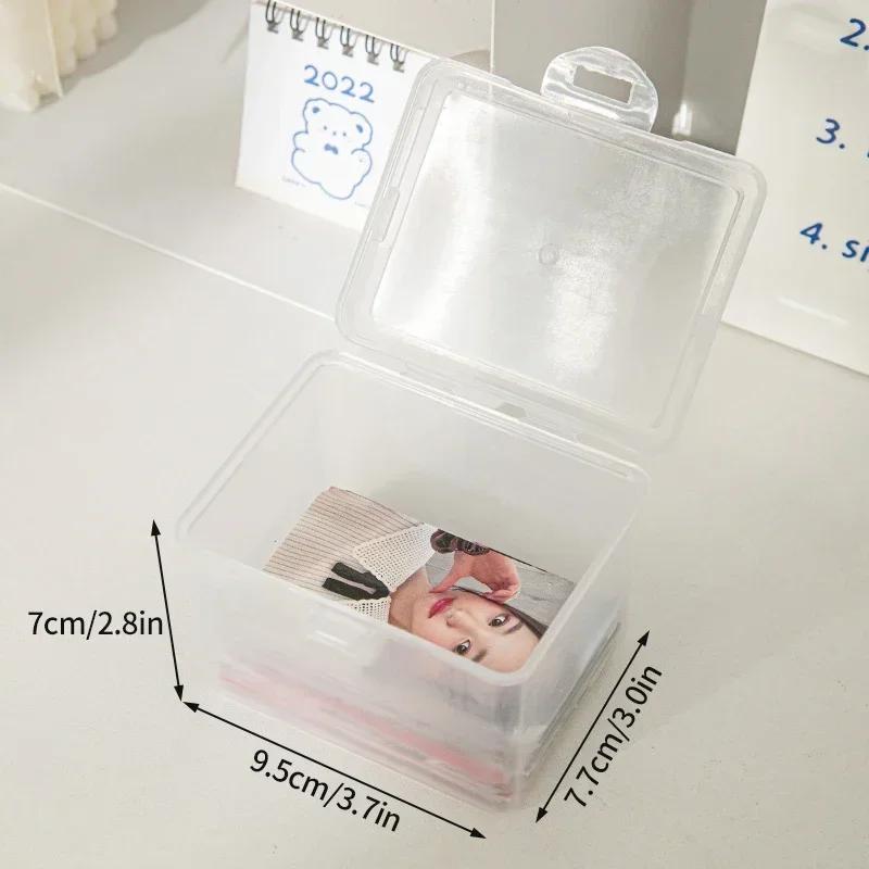 Caixa De Armazenamento De Cartão Transparente, Kpop Idol Photo Frame Holder, Photocard Colete Organizador, Suprimentos de mesa portátil - Image 1