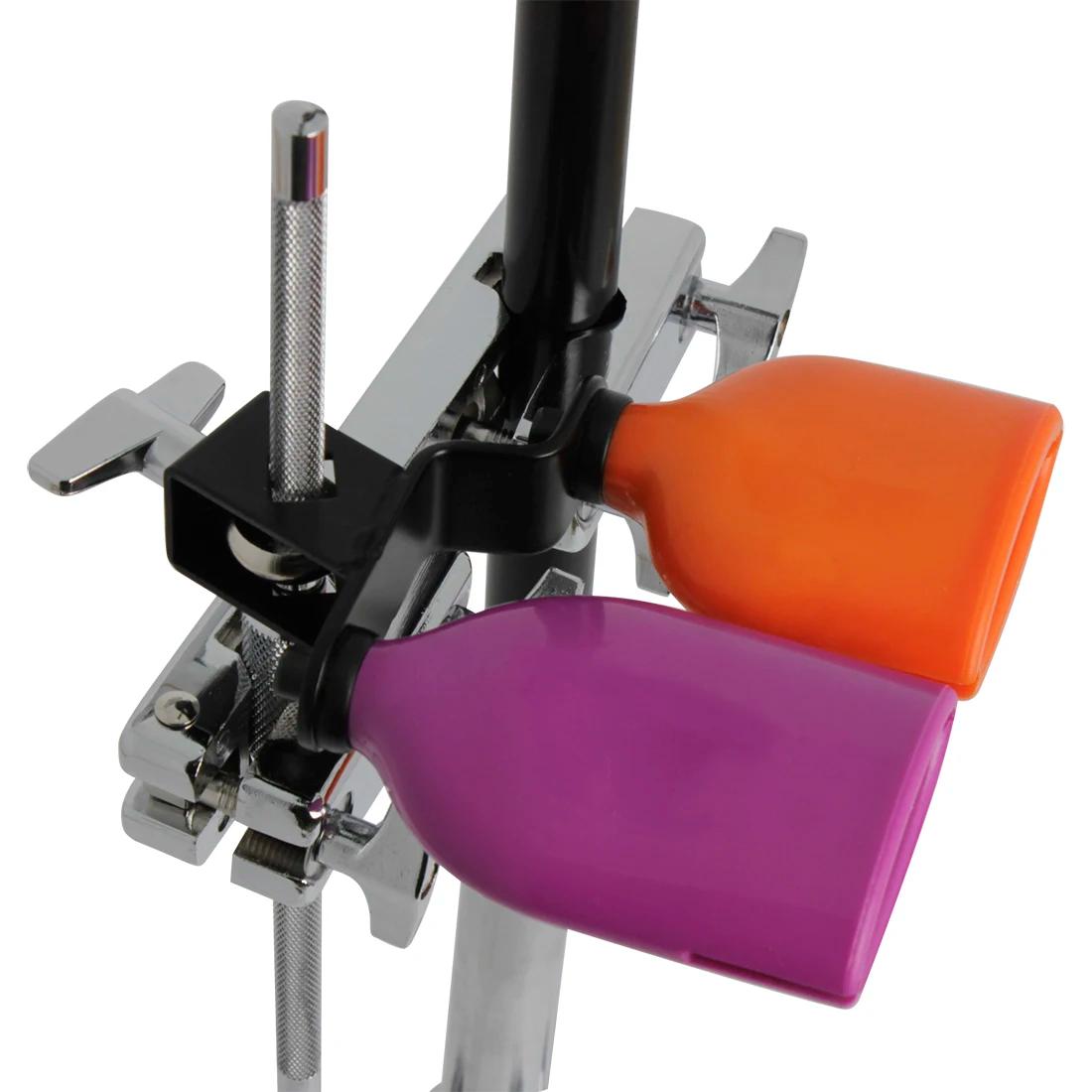 Conjunto de bateria com alto e baixo som Knocker, percussão instrumento acessórios, Cowbell para tambor, laranja e roxo - Image 1