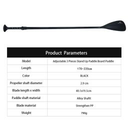Remo SUP - 3 seções ajustáveis 170-220 cm/66,9-86,6 pol. Pás de caiaque, eixo de liga com PP reforçado + lâmina de fibra de vidro - Image 2