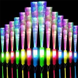 LED Light Up Glowing Fiber Stick, Luminous Prop Toy, Presente de Natal e Aniversário, Festa de Casamento, 3 Padrões de Luz, 24 Pcs, 48Pcs - Image 2