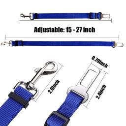 Cão de estimação gato cinto de segurança do carro trela ajustável cinto de segurança do veículo suprimentos para animais de estimação arnês segura alavanca tração collar filhote de cachorro trela - Image 5