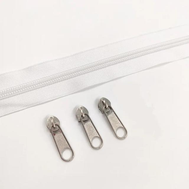 Zíperes de Nylon Longos para Costura e Alfaiataria - Disponíveis em Vários Tamanhos e Pacotes
