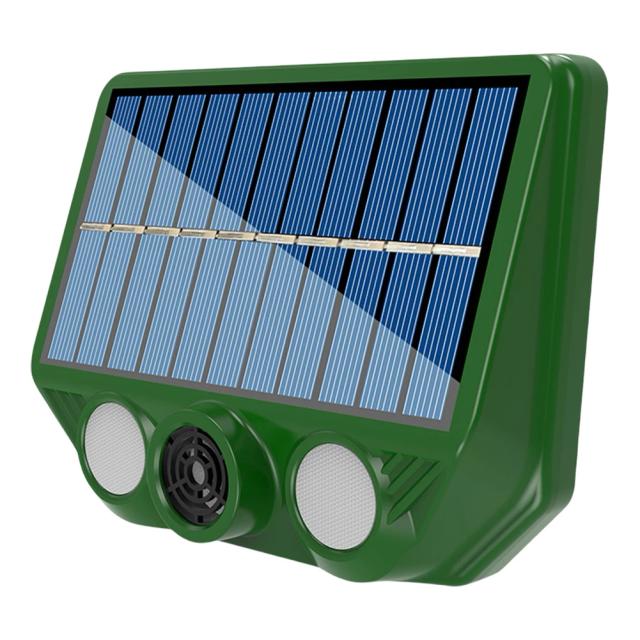 Repelente Ultrassônico Solar Recarregável para Animais - Eficaz no Jardim e na Fazenda contra Gatos e Cães