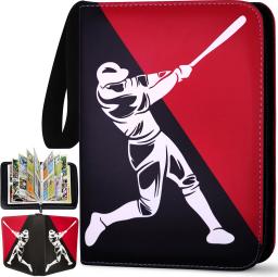 4-pocket baseball card Binder, 400 álbum de bolso dupla face para cartões de jogo de esportes, armazenamento coleção única - Image 3