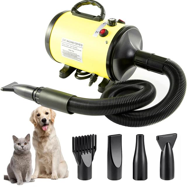 Secador de Pelo para Pets de Alta Potência 2800W com Velocidade Ajustável e Controle de Temperatura para Secagem Rápida de Cães e Gatos