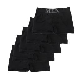 5 pçs estilo fino masculino alta elástica cor lisa confortável boxer briefs calcinha respirável - Image 6