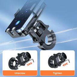 QOOVI-Suporte para Celular Bicicleta, Suporte de Bicicleta, GPS Mount, Suporte à Prova de Choque para iPhone 14 Pro, Samsung, Xiaomi - Image 5