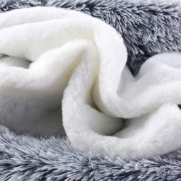 Animal de estimação de pelúcia saco de dormir quente caverna máquina lavável camas para animais de estimação hideout casa para pequeno médio cães gatos - Image 2