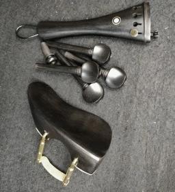 Viola Peças Acessórios Set, Up Well Chinrest Pegs, Tailpiece Endpin com braçadeira, cauda Gut, afinador fino, 15-16" - Image 3