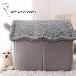 Casa dobrável para cães e gatos de pequeno e médio porte, colchão, produtos para animais, cestas para cachorros, canis de inverno - Image 2
