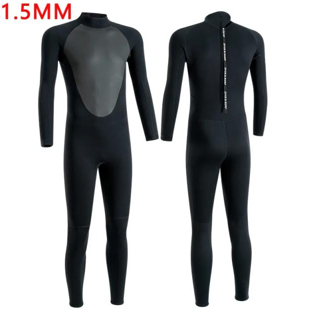 Terno de Mergulho em Neoprene para Homens - Ideal para Surf e Natação, Zíper, 1.5mm, 3mm e 5mm para Aquecer nos Esportes Aquáticos