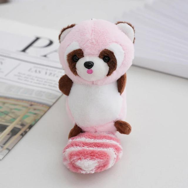 Boneca de pelúcia guaxinim kawaii de 20cm, travesseiro fofo e presente perfeito para meninas e crianças
