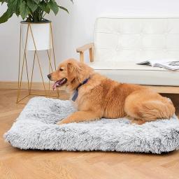 Soft Plush Pet Bed Mat, Almofada calmante removível, Grande limpeza, filhotes de cachorro, cão e gato suprimentos - Image 3