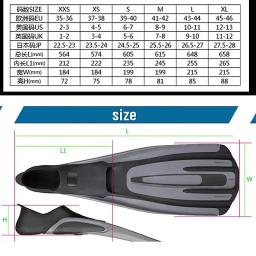Novo profissional barbatanas de natação adulto portátil verão longo silicone mergulho equipamentos esportes aquáticos barbatanas mergulho - Image 6