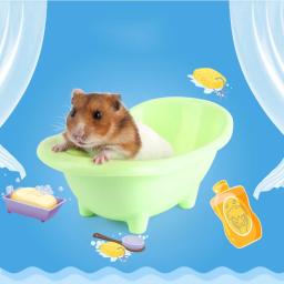 Animais pequenos hamster cama banheira gaiola brinquedos acessórios de plástico relaxar habitat casa almofada de sono comida tigela para cobaias - Image 6