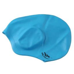 Tampão de natação de silicone impermeável para homens e mulheres, bolsos auriculares, elástico alto, protege orelhas, cabelo comprido, piscina, chapéu de esportes aquáticos - Image 3