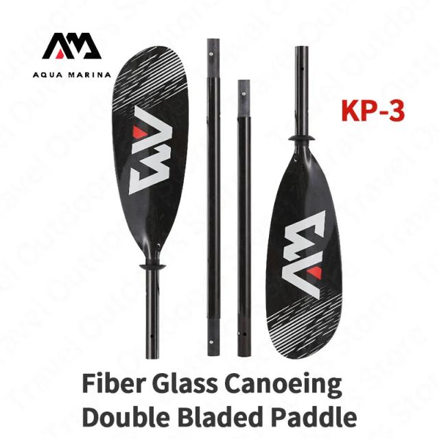Canoagem Premium: Remo de Fibra de Carbono AQUA MARINA 230cm para Caiaque e Barcos Infláveis - Dupla Lâmada e 4 Seções