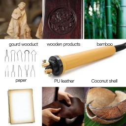 Queimador De Madeira Pyrography Pen Set, Burning Machine Set, Pintura A Calor Com Fio De Soldagem, Ferramentas De Gravura De Temperatura Ajustável, 25Pcs - Image 2