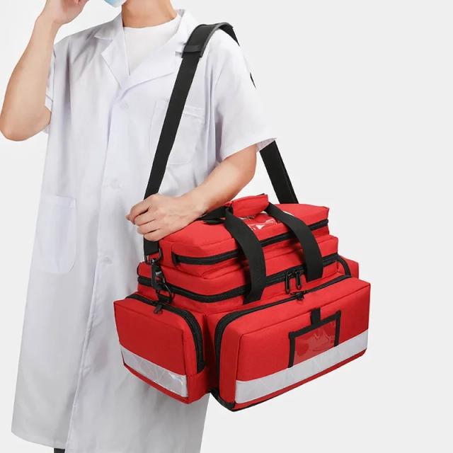 Kit Profissional de Emergência: Saco Médico Múltiplo para Acampamento com Grande Capacidade e Suprimentos Inclusos