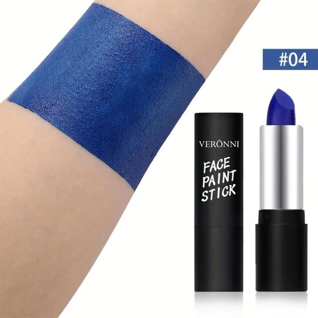 Maquiagem Efeitos Especiais Azul para Cosplay e Festas de Halloween com Fórmula Creme Duradoura para Lábios e Rosto