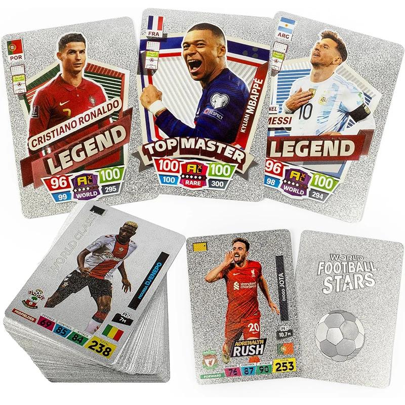 World Football Stars Gold Foil Card, Contém 55 das maiores estrelas de futebol do mundo, Cartão de coleção, grande presente, 55pcs - Image 1