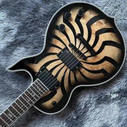 Personalizado g-wylde áudio explosão cor ébano fingerboard guitarra elétrica com emg captador - Image 2