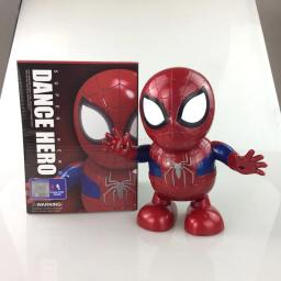 Marvel homem de ferro dança figuras ação cantar luz led spiderman robô modelo vingadores super herói robôs criança boneca brinquedo natal presente - Image 3