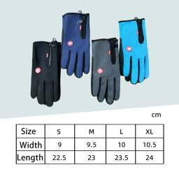 Luvas de ciclismo de inverno para homens e mulheres, motociclista, impermeável, quente, velo, tela sensível ao toque, zíper, caminhada, academia, ao ar livre - Image 2