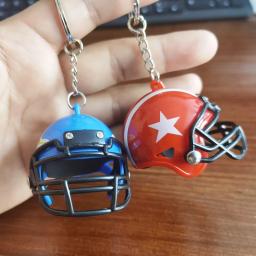 Futebol americano capacete pingente chaveiro para saco, o jogador de rugby quente, jóias esportivas presente para fãs - Image 2