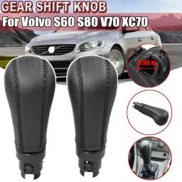 Preto PU Couro Gear Shift Knob, Bola de Handebol, Acessórios para Volvo S60, S80, V70, XC70, 6 velocidades, 5 velocidades - Image 5