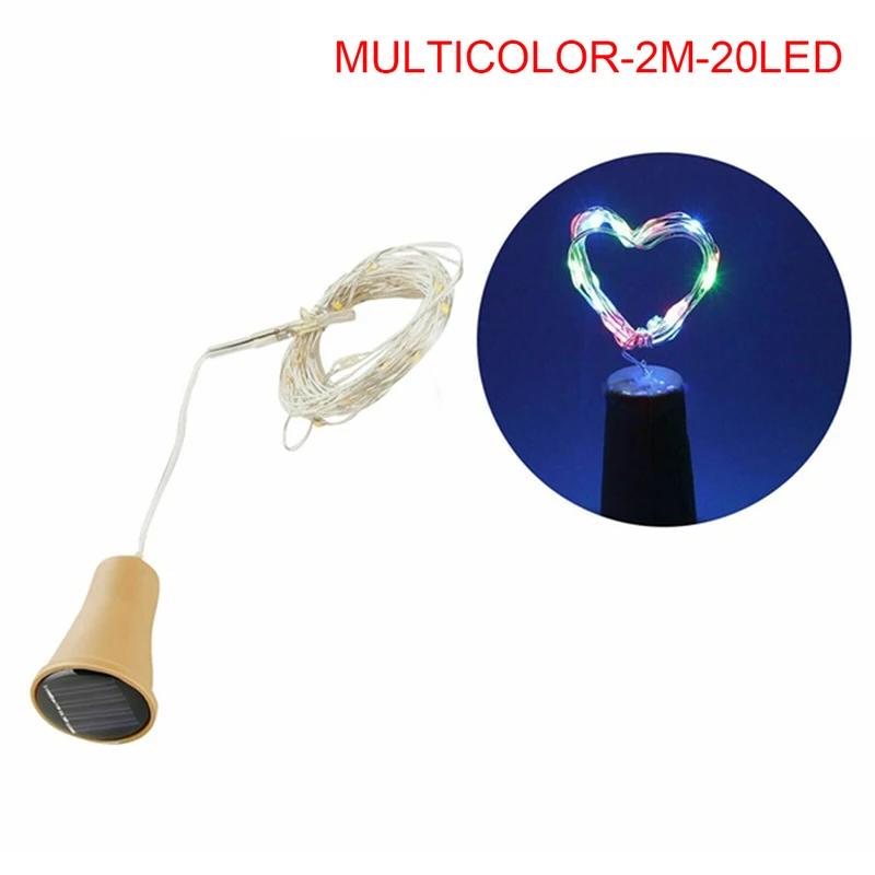 Luzes LED em forma de cortiça, Luz de corda estrelada para festival, Decoração de festa de casamento, 1 m, 2m - Image 1