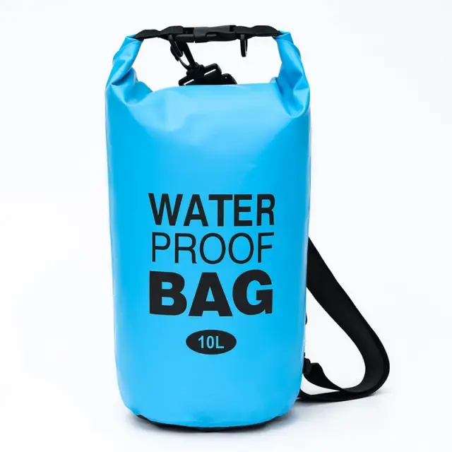 Mochila Impermeável de 10L para Caiaque, Canoagem e Natação com Sacos de Separação Secos e Molhados
