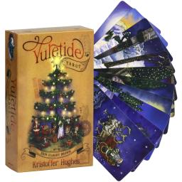 Yuletide tarô baralho cartas jogos adivinhação festa brinquedo de mesa entretenimento lazer 18 + cartas de tarô cerca de 10x6cm - Image 1
