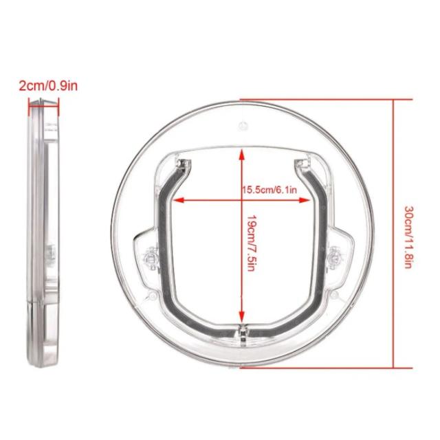 Porta Flap para Cães e Gatos com Trava 4 Vias - Ideal para Animais de Estimação Pequenos