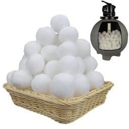 Bolas de filtro reutilizáveis do tanque de peixes com saco, mídia filtrante branca para aquário, portátil para areia - Image 1
