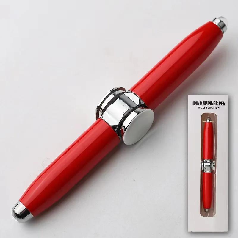 LED Fingertip Spinning Pen, Fidget, Ansiedade, Descompressão, Giroscópio, Metal Esferográfica, Giroscópio, Canetas de escrita, Escola para crianças e adultos - Image 1