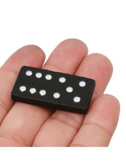 28 pçs/set dominó de madeira jogo de tabuleiro, brinquedo de jogo de viagem & desktop, dominó preto na caixa de madeira, brinquedo educativo para, presente de ano novo - Image 4