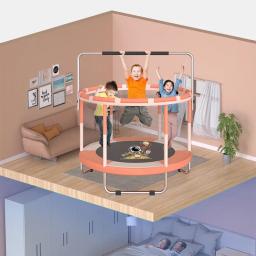 Conjunto de trampolim de ginástica multitamanho para crianças, cama de salto com rede de segurança, presentes de aniversário - Image 3