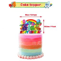 Desenhos animados personalizados número látex balão banner, decoração de festa de aniversário, foto fundo, adereços fotografia, chuveiro de bebê, crianças - Image 5