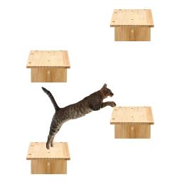 Móveis de parede Hammock para gato, Prateleiras De Escalada, Gato Arranhando Post, Escada De Madeira, Escada De Sisal, Quadro De Escalada - Image 6