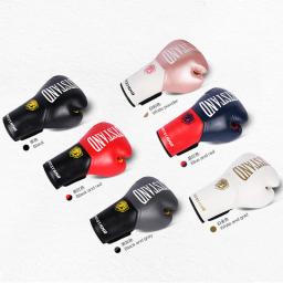 BOXER-PU Luvas de Boxe de Couro para Homens e Mulheres, Luvas Profissionais de Treinamento Kickboxing Sandbag para Adultos, Muay Thai MMA, 8 10 12 14 16oz - Image 1