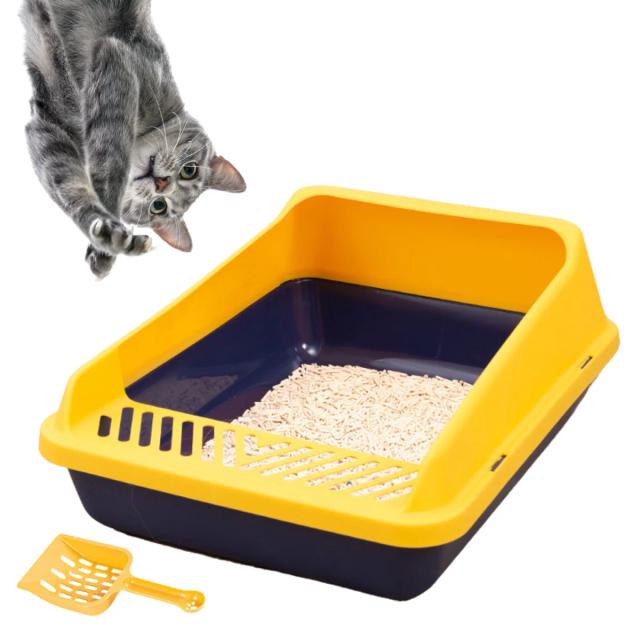 Caixa de Areia Grande para Gatos com Bandeja e Pá Higiênica para Banheiro