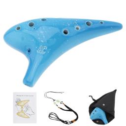 12 buracos ocarina alto cerâmica flauta iniciantes instrumento musical de sopro - Image 3